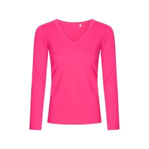 V-Neck Langarmshirt